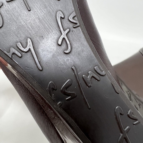 FS/NY French Sole Wedge Cap Toe Brown Bronze Leather Womens US 8 B - Picture 13 of 13